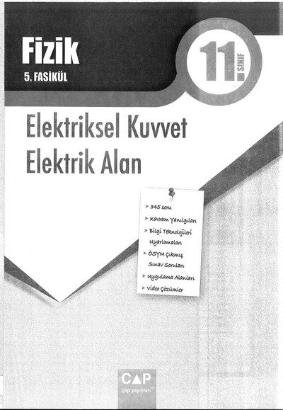 FİZİK 5. FASİKÜL ELEKTRİKSEL KUVVET ELEKTİK ALAN Limon Fotokopi