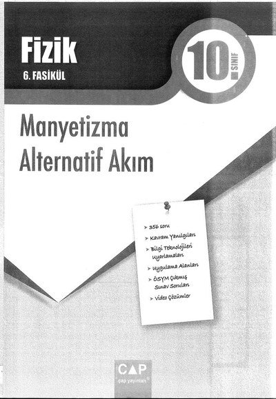 FİZİK 6. FASİKÜL MANYETİZMA ALTERNATİF AKIM Limon Fotokopi