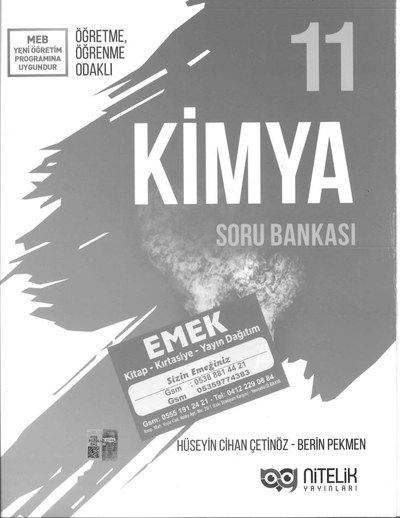 KİMYA SORU BANKASI