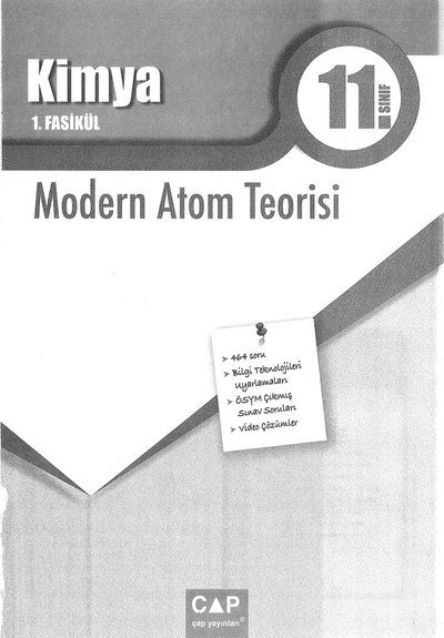 KİMYA 1. FASİKÜL MODERN ATOM TEORİSİ Limon Fotokopi