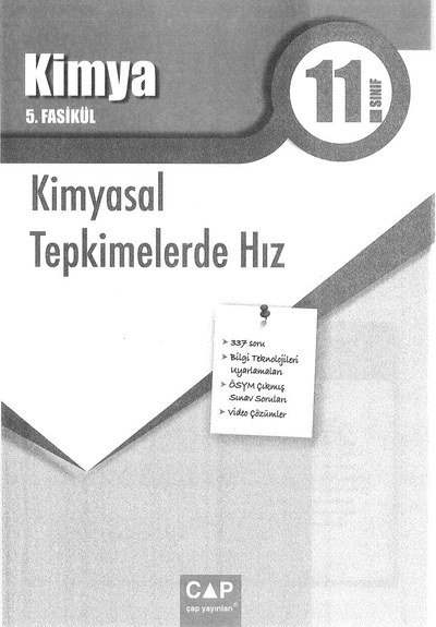 KİMYA 5. FASİKÜL KİMYASAL TEPKİMELERDE HIZ