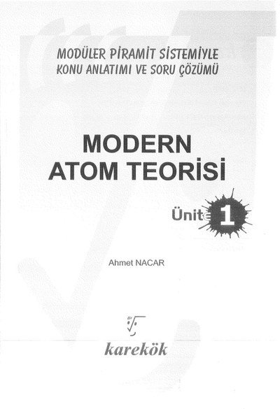 MODERN ATOM TEORİSİ ÜNİT 1 Limon Fotokopi