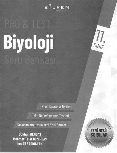 PRO & TEST BİYOLOJİ SORU BANKASI Limon Fotokopi