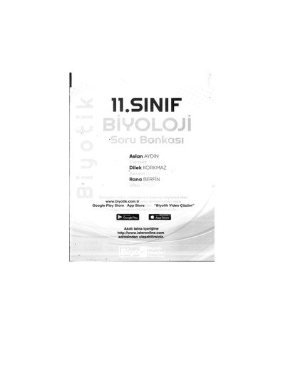 BİYOLOJİ SORU BANKASI Limon Fotokopi