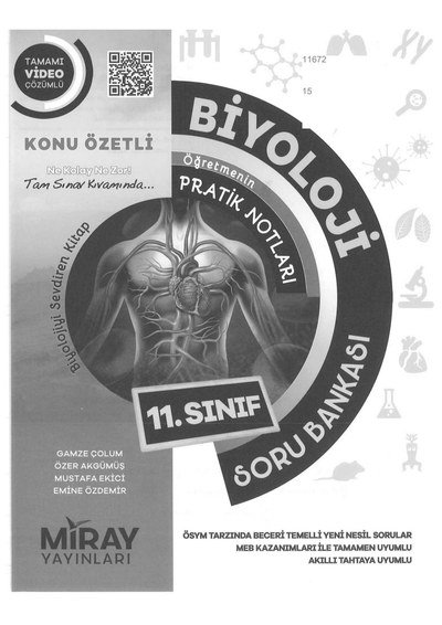 BİYOLOJİ ÖĞRETMENİN PRATİK NOTLARI SORU BANKASI KONU ÖZETLİ Limon Fotokopi