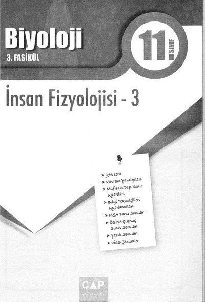 BİYOLOJİ 3. FASİKÜL İNSAN FİZYOLOJİSİ -3 Limon Fotokopi