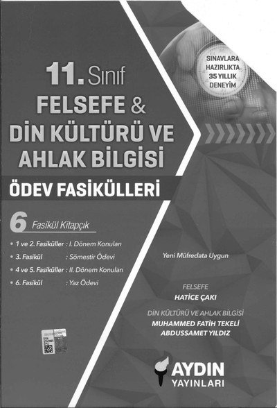 FELSEFE & DİN KÜLTÜRÜ VE AHLAK BİLGİSİ ÖDEV FASİKÜLLERİ 6 FASİKÜL KİTAPÇIK Limon Fotokopi