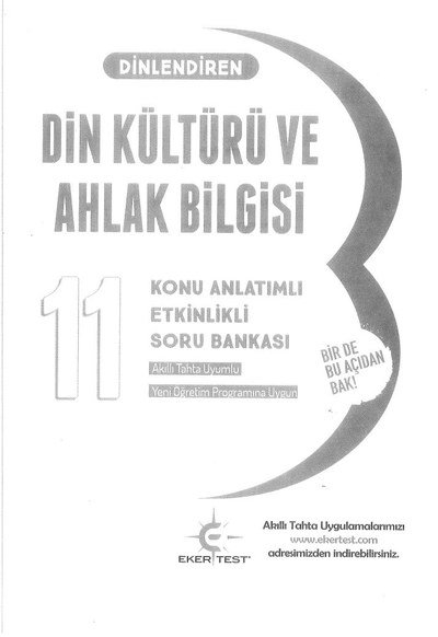 DİN KÜLTÜRÜ VE AHLAK BİLGİSİ KONU ANLATIMLI ETKİNLİKLİ SORU BANKASI Limon Fotokopi