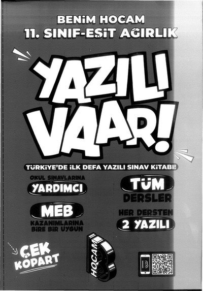 EŞİT AĞIRLIK YAZILI VAAR! TÜM DERSLER HER DERSTEN 2 YAZILI