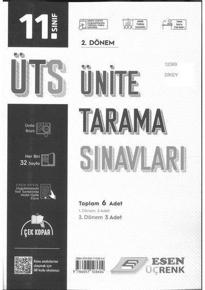 ÜNİTE TARAMA SINAVLARI 2. DÖNEM Limon Fotokopi