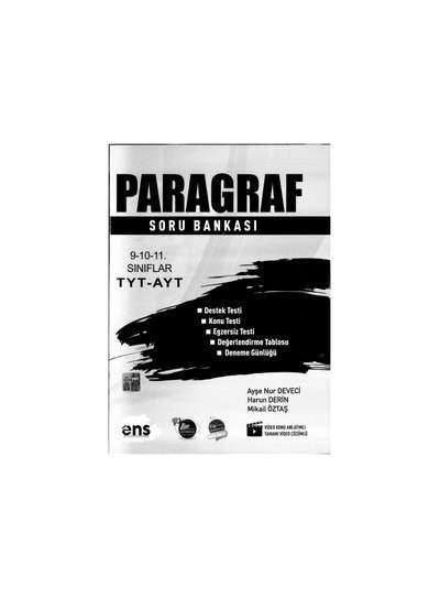 PARAGRAF SORU BANKASI TYT AYT Limon Fotokopi