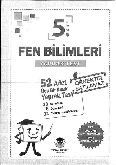 FEN BİLİMLERİ TEST Limon Fotokopi