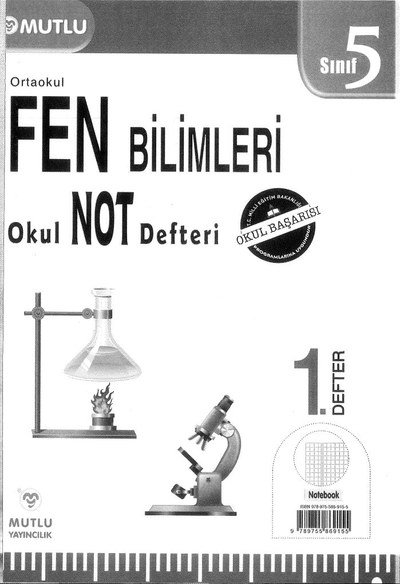 FEN BİLİMLER OKUL NOT DEFTERİ Limon Fotokopi
