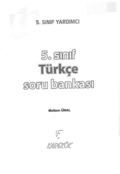 TÜRKÇE SORU BANKASI Limon Fotokopi