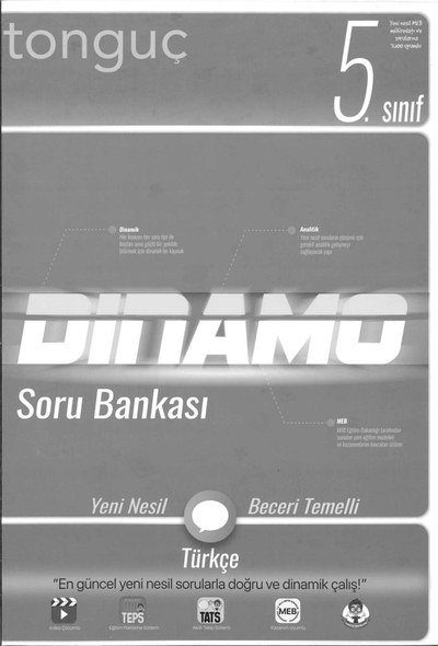 DİNAMO SORU BANKASI TÜRKÇE SORU BANKASI