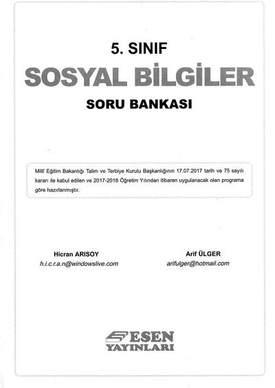 SOSYAL BİLGİLER SORU BANKASI Limon Fotokopi