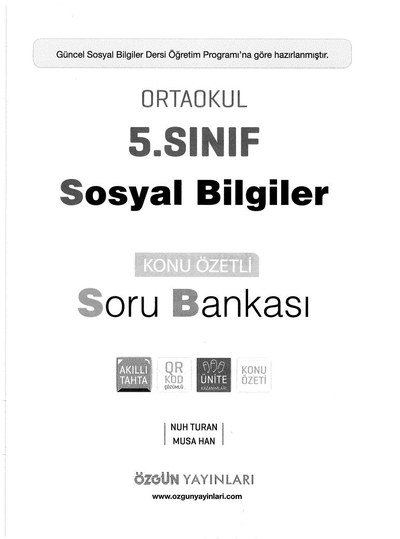 SOSYAL BİLGİLER KONU ÖZETLİ SORU BANKASI Limon Fotokopi