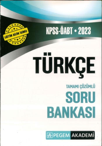 TÜRKÇE TAMAMI ÇÖZÜMLÜ SORU BANKASI