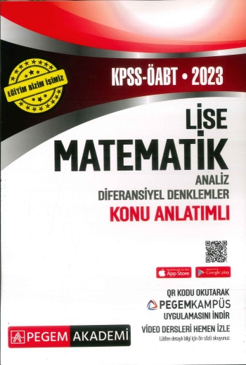 LİSE MATEMATİK ANALİZ DİF. DENKLEMLER KONU ANLATIMLI