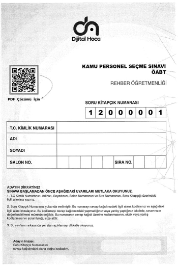 REHBER ÖĞRETMENLİĞİ 6*75 DENEME ÇÖZÜMLÜ Limon Fotokopi