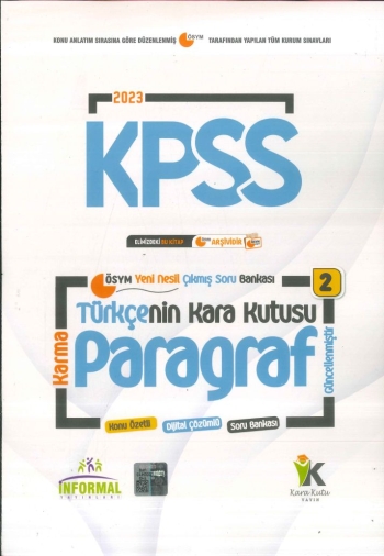 TÜRKÇENİN KARA KUTUSU PARAGRAF (KARMA)