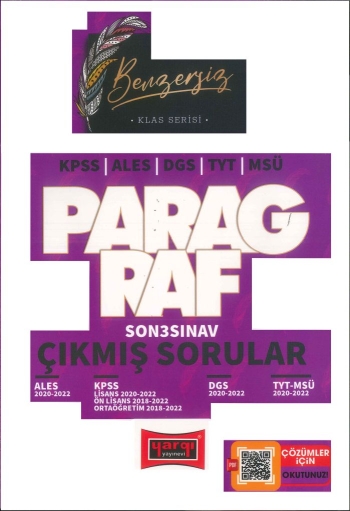 KLAS SERİSİ PARAGRAF ÇIKMIŞ SORULAR (ALES-DGS-KPSS-TYT-MSÜ) Limon Fotokopi