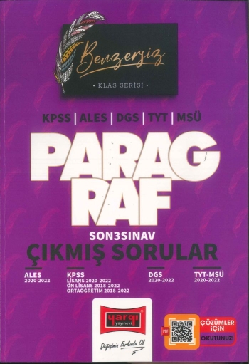 KLAS SERİSİ PARAGRAF ÇIKMIŞ SORULAR (ALES-KPSS-DGS-TYT-MSÜ) 2020-2022 Limon Fotokopi