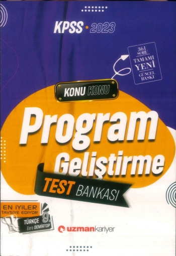 PROGRAM GELİŞTİRME TEST BANKASI KONU KONU Limon Fotokopi