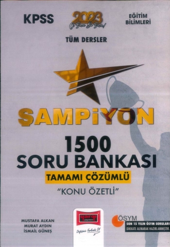 TÜM DERSLER ŞAMPİYON 1500 SORU BANKASI ÇÖZÜMLÜ KONU ÖZETLİ Limon Fotokopi