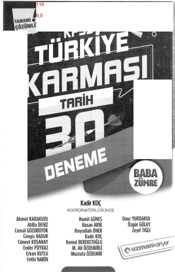 TÜRKİYE KARMASI TARİH 30 DENEME Limon Fotokopi
