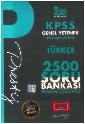 PRESTİJ SERİSİ TÜRKÇE 2500 SORU BANKASI ÇÖZÜMLÜ Limon Fotokopi