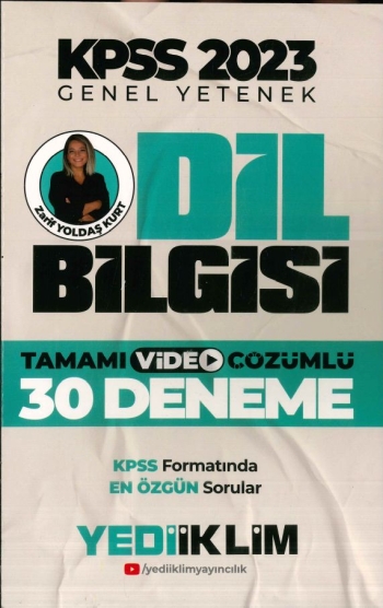 DİL BİLGİSİ TAMAMI VİDEO ÇÖZÜMLÜ 30 DENEME Limon Fotokopi