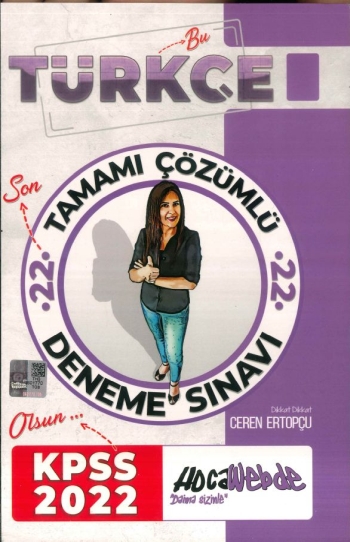 TÜRKÇE TAMAMI ÇÖZÜMLÜ 22 DENEME SINAVI