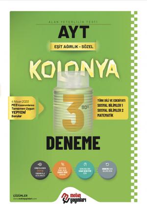 AYT Eşit Ağırlık Sözel Kolonya 3 Deneme Limon Fotokopi