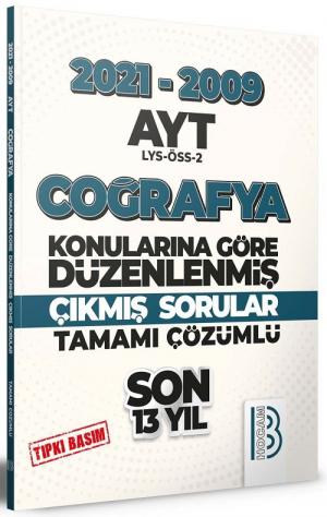 AYT Coğrafya Son 13 Yıl Tıpkı Basım Konularına Göre Düzenlenmiş Tamamı Çözümlü Çıkmış Sorular 2009-2021 Limon Fotokopi