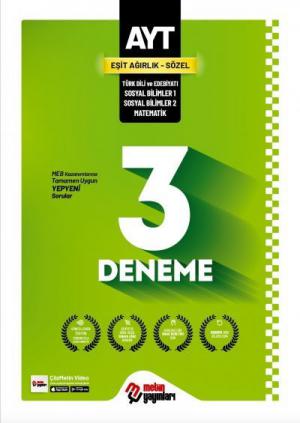 AYT Eşit Ağırlık Sözel 3 Deneme Limon Fotokopi