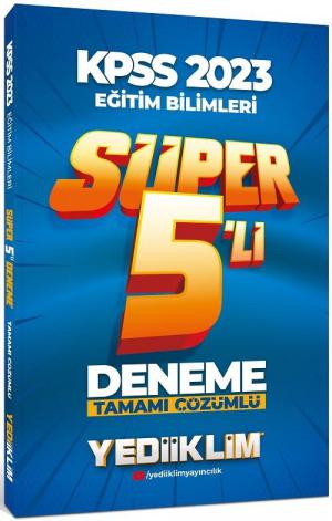 Eğitim Bilimleri Tamamı Çözümlü Süper 5`li Deneme Limon Fotokopi
