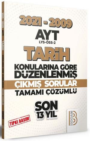 AYT Tarih Son 13 Yıl Tıpkı Basım Konularına Göre Düzenlenmiş Tamamı Çözümlü Çıkmış Sorular 2009-2021 Limon Fotokopi