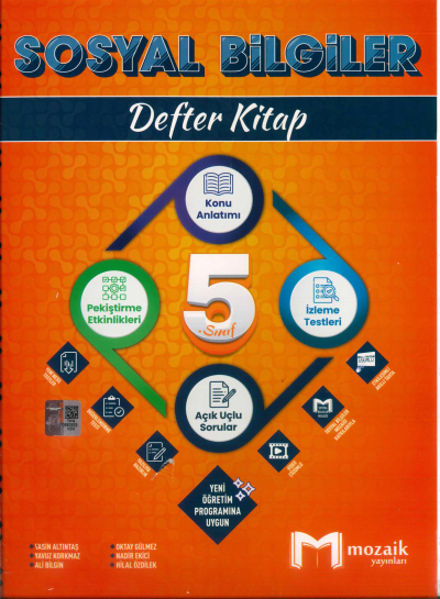 5. Sınıf Sosyal Bilgiler Defter Kitap Mozaik Yayınları Limon Fotokopi