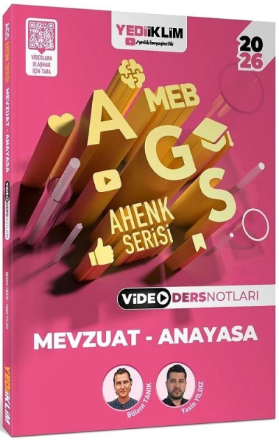 2026 MEB-AGS Mevzuat Anayasa Video Ders Notları Ahenk Serisi Yediiklim Yayınları