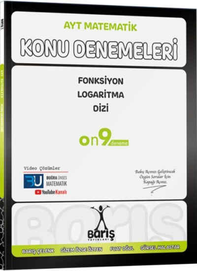 AYT Matematik Fonksiyon Logaritma Dizi Konu Denemeleri Barış Yayınları Limon Fotokopi