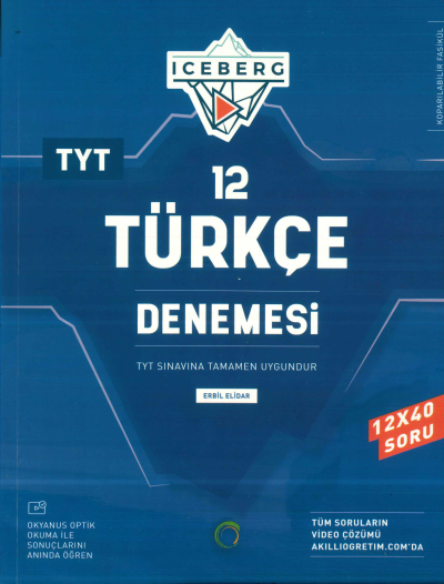 TYT Türkçe Iceberg 12 Deneme Okyanus Yayınları Limon Fotokopi