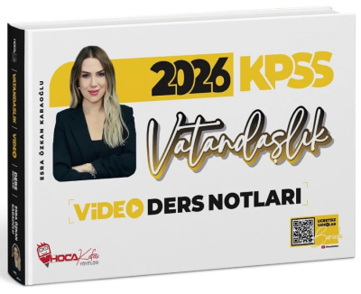 2026 KPSS Vatandaşlık Video Ders Notları Esra Özkan Karaoğlu Hoca Kafası Yayınları Limon Fotokopi