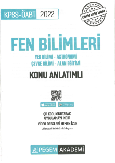 FEN BİLİMLERİ KONU ANLATIMI YER BİLİMİ-ASTRONOMİ-ÇEVRE BİLİMİ-ALAN EĞİTİMİ Limon Fotokopi