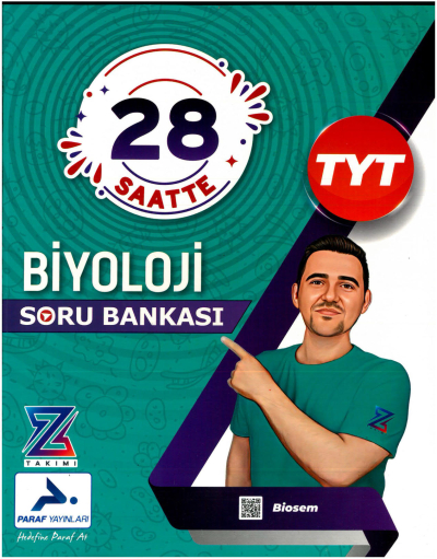TYT 28 Saatte Biyoloji Soru Bankası PRF Paraf Yayınları Limon Fotokopi