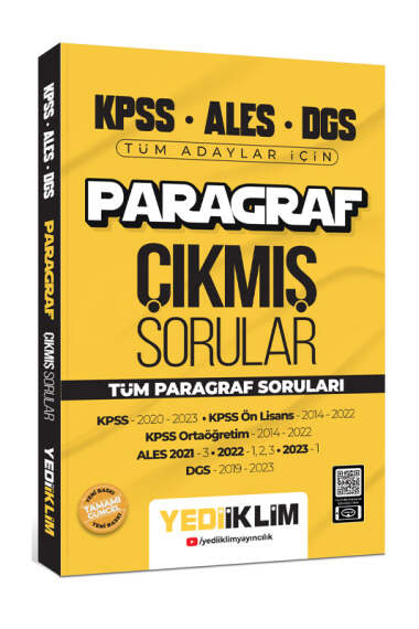 2024 KPSS ALES DGS Paragraf Konularına Göre Tamamı Çözümlü Çıkmış Sorular Limon Fotokopi