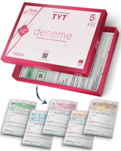 TYT Tüm Dersler 5'li Paket Deneme Video Çözümlü Üç Dört Beş Yayınları