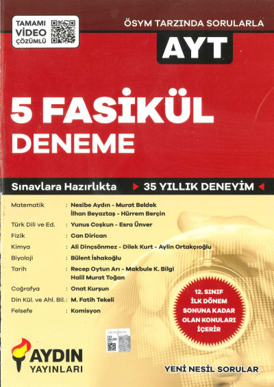 AYT 5 Fasikül Deneme Limon Fotokopi