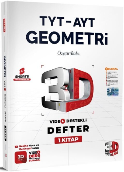 TYT AYT Geometri Video Destekli Defter 3D Yayınları Limon Fotokopi