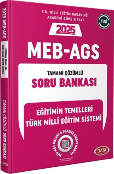 2025 MEB AGS Eğitimin Temelleri Türk Milli Eğitim Sistemi Soru Bankası Çözümlü Data Yayınları